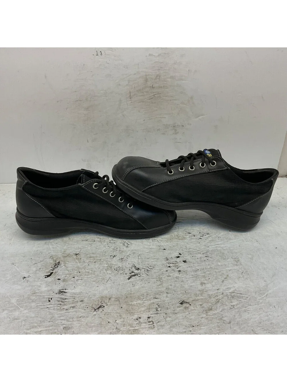 Mellow Walk Women's Daisy Steel Toe Lace Up Work Shoes 420092 Black Size 8.5M